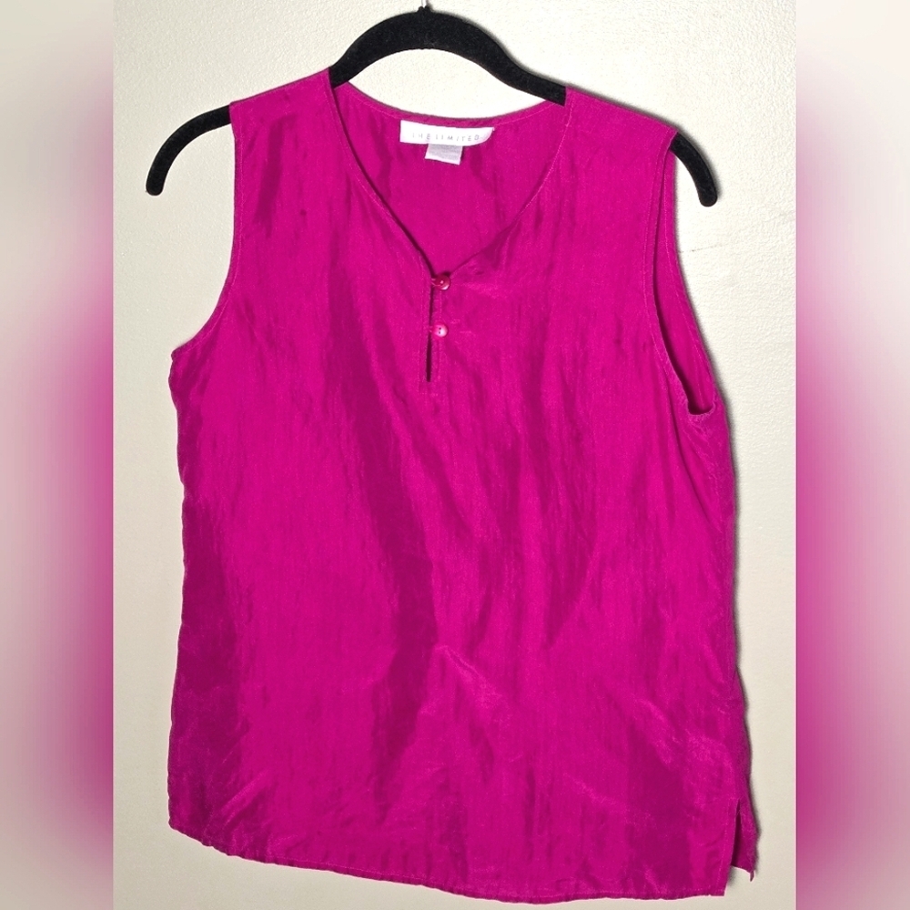 Vintage The Limited 100% Silk Quiet Luxury Elevated Basic Sleeveless Blouse, Med